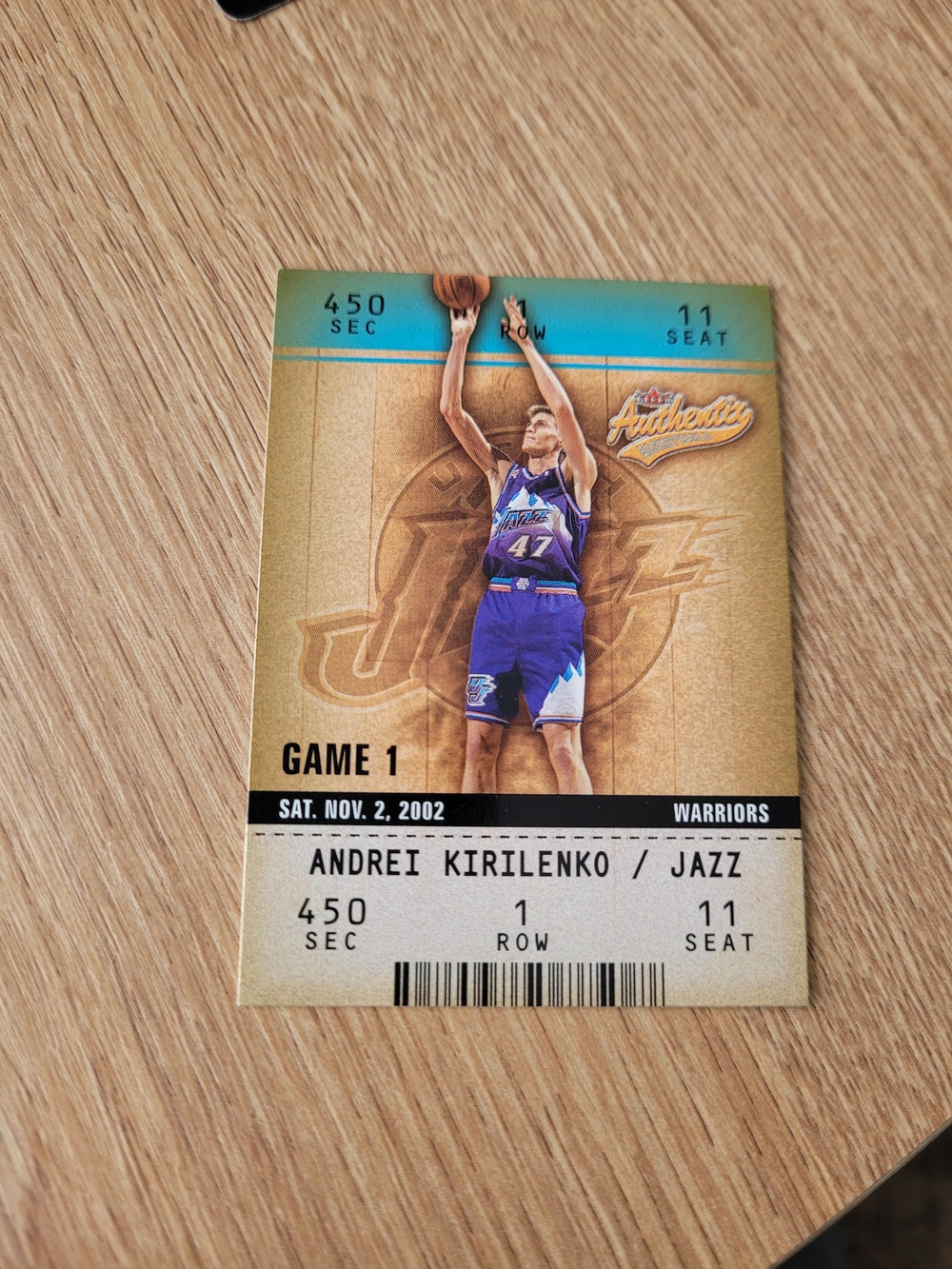 Andrei Kirilenko Utah Jazz Player Card - Purple/Teal/White